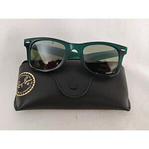 Ray-Ban Chromance Sunglasses RB2140 6615/B1 WAYFARER Transparent Green Unisex